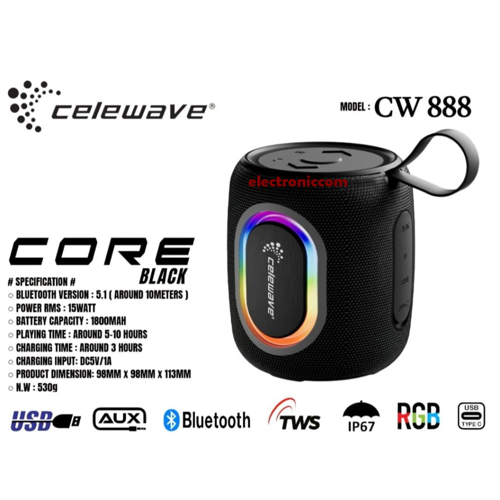 Jual SPEAKER PORTABLE CELEWAVE CW888 CORE / CW888CORE / CELEWAVE CW ...