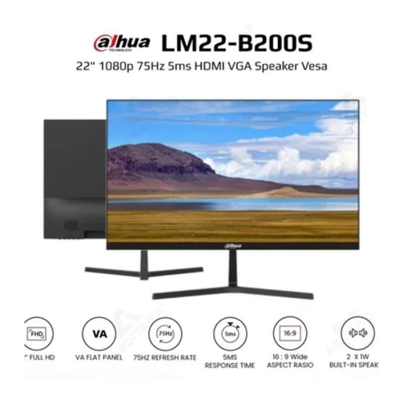 Jual MONITOR LED 22 INCH DH-LM22-B200S FULL HD SPEAKER | Shopee Indonesia