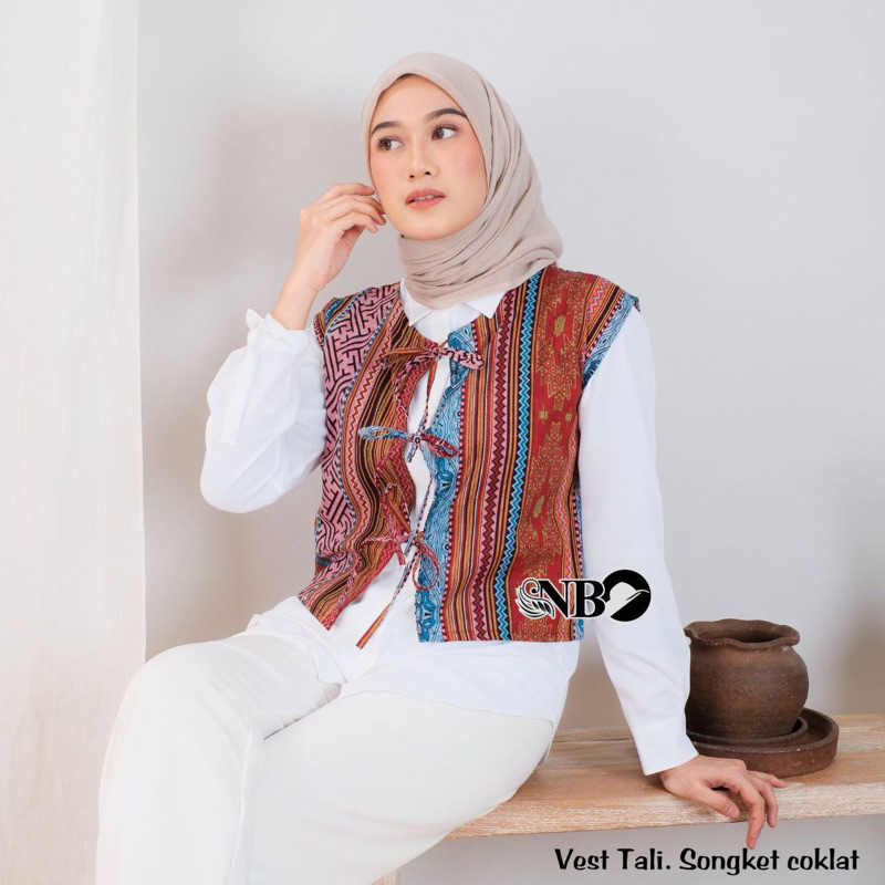 Jual Vest Batik rompi batik modern Vest Rompi Korean style Vest Wanita ...