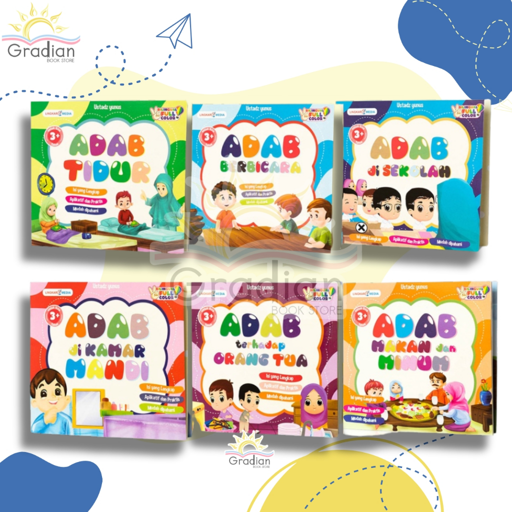 Jual [Dapat 6 Buku] Buku Cerita Anak Bergambar Islami Seri Adab Usia 3 ...