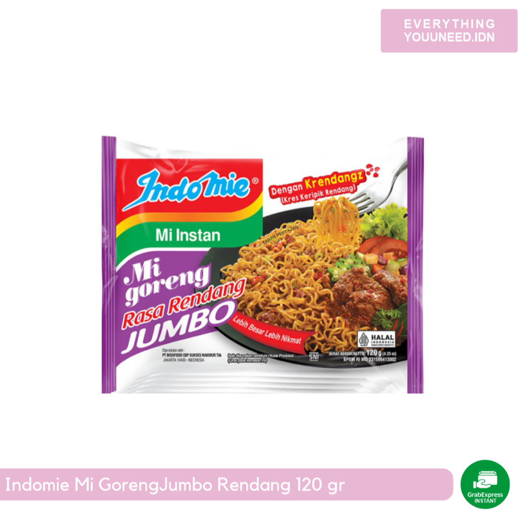 Jual Indomie Mi Goreng Rasa Rendang Jumbo 120 gr | Shopee Indonesia