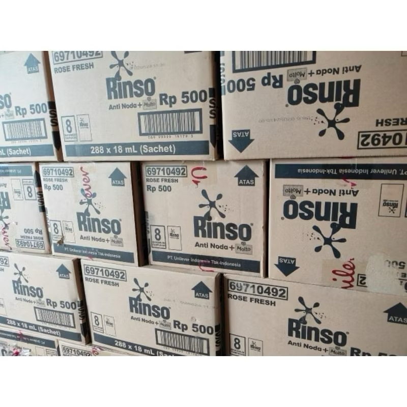 Jual ( 1 DUS) RINSO CAIR 500an isi 48 renteng, 288 pcs / sachet ...