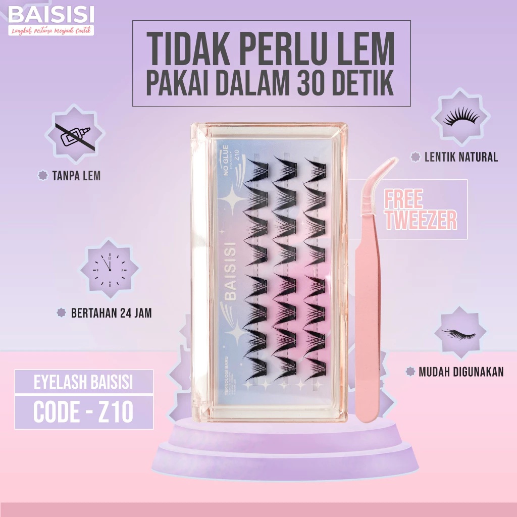 Jual [TANPA LEM] BAISISI Bulu Mata Palsu Individual Lash Z01-Z02-Z03 ...