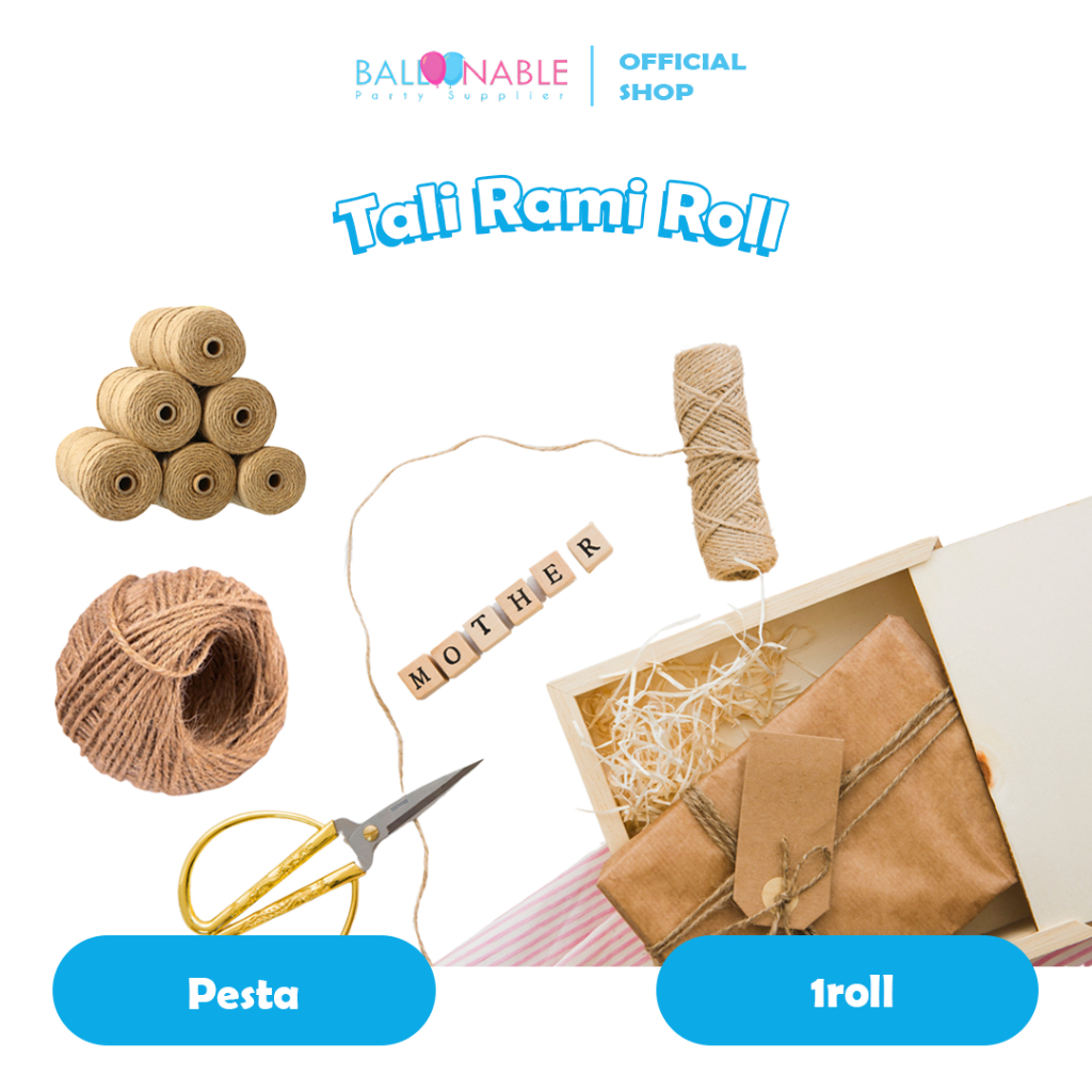 Jual Tali Rami 3 ply / 2 ply 50 Meter Per Roll | Shopee Indonesia