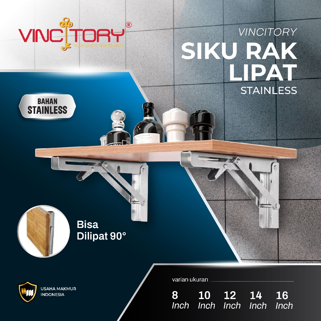 Jual Siku Rak Lipat Warna Hitam Putih Siku Meja Lipat Dinding Bracket ...