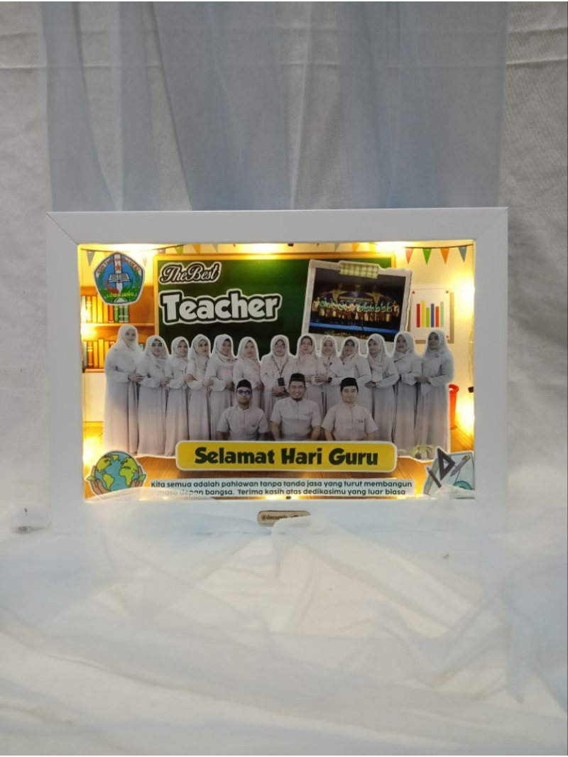 Jual FRAME 3D CUSTOM - TEMA SEKOLAH/KELAS /HARI GURU( UNTUK ANNIVERSARY ...