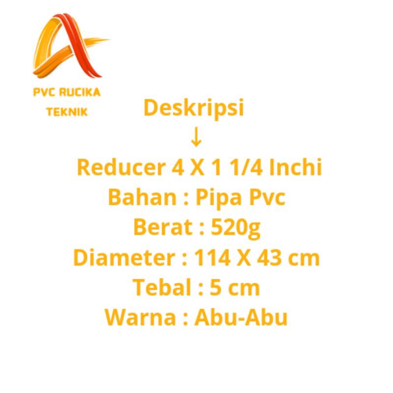 Jual Reducer 4x1 1/4 Inch 
