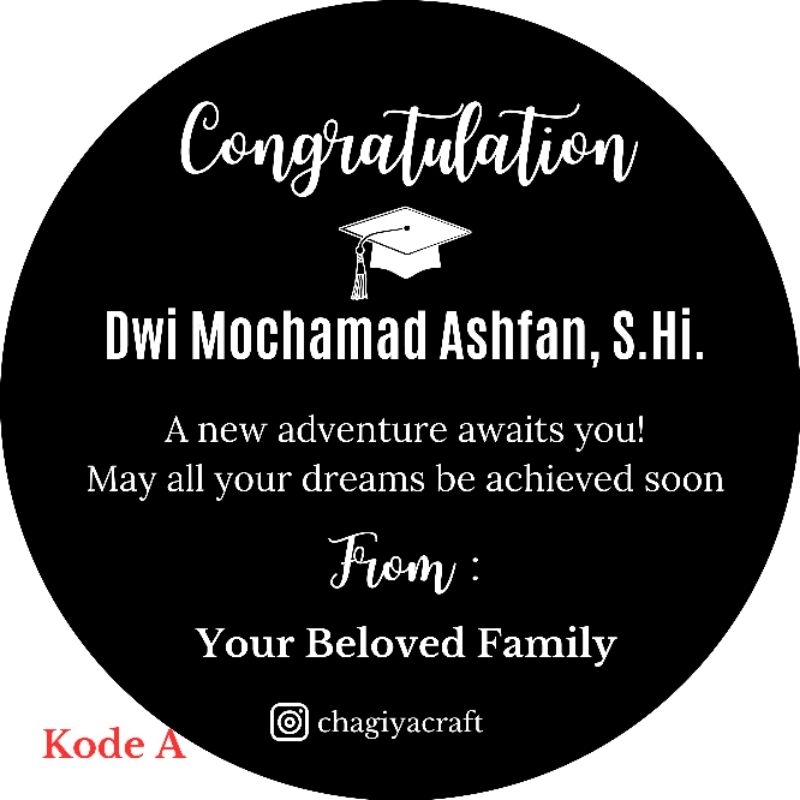 Jual Sticker Cutting Vynil Papan Ucapan Selamat Wisuda Graduation ...