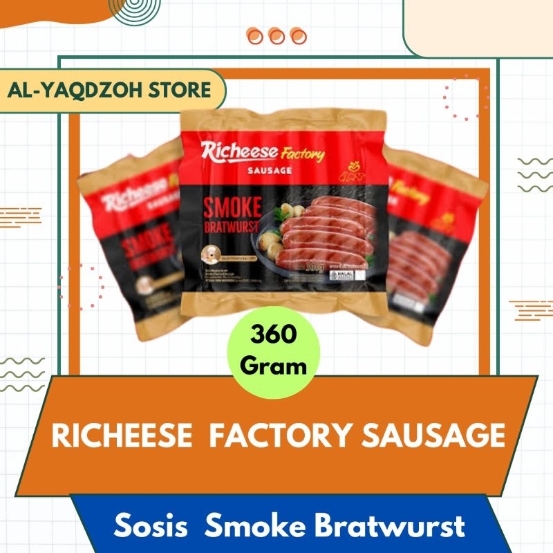 Jual Richeese FROZEN FOOD | Sosis Sausage Smoke Bratwurst 360G | Shopee ...