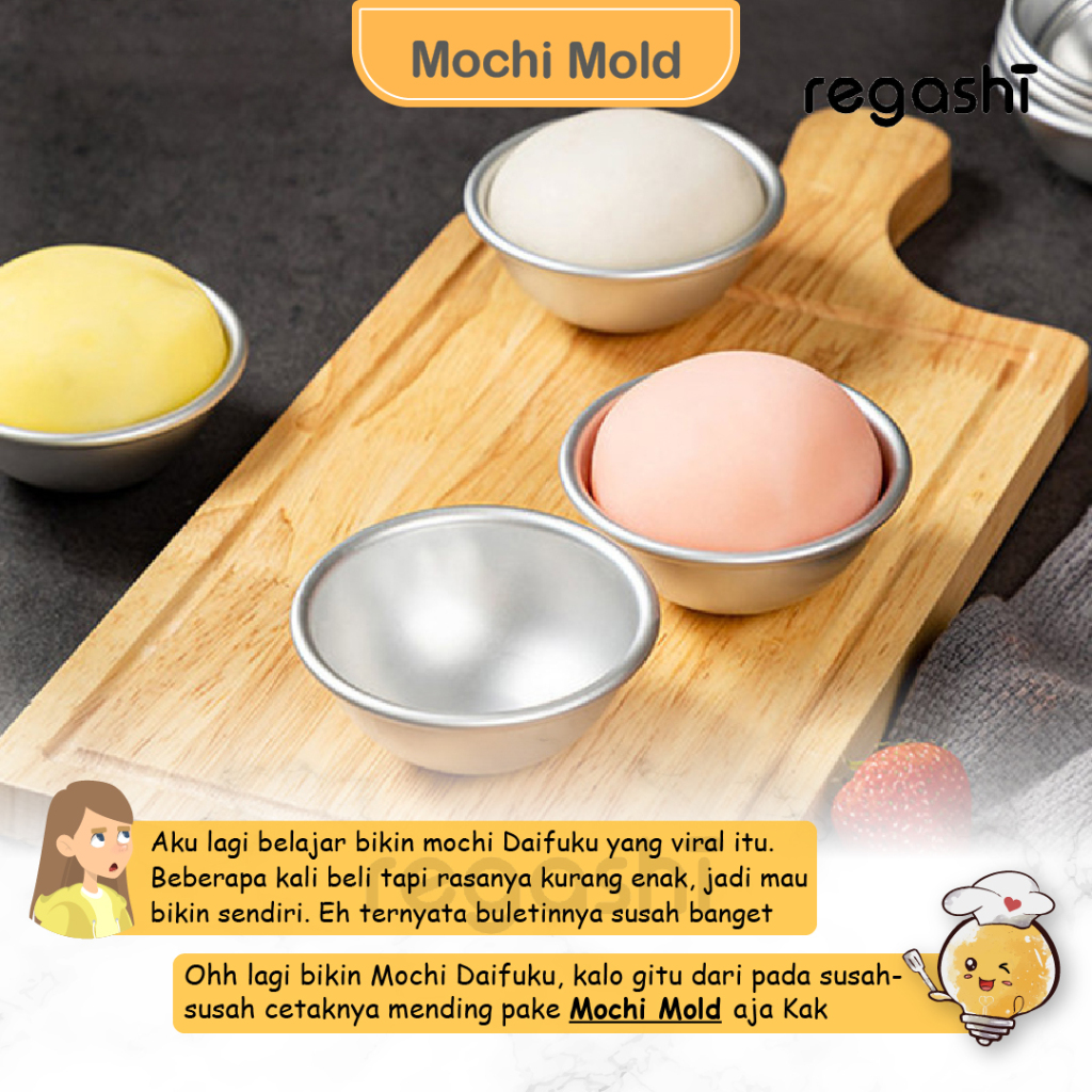 Jual Regashi DIY Mochi Mold Aluminium | Cetakan Mochi Aluminium ...