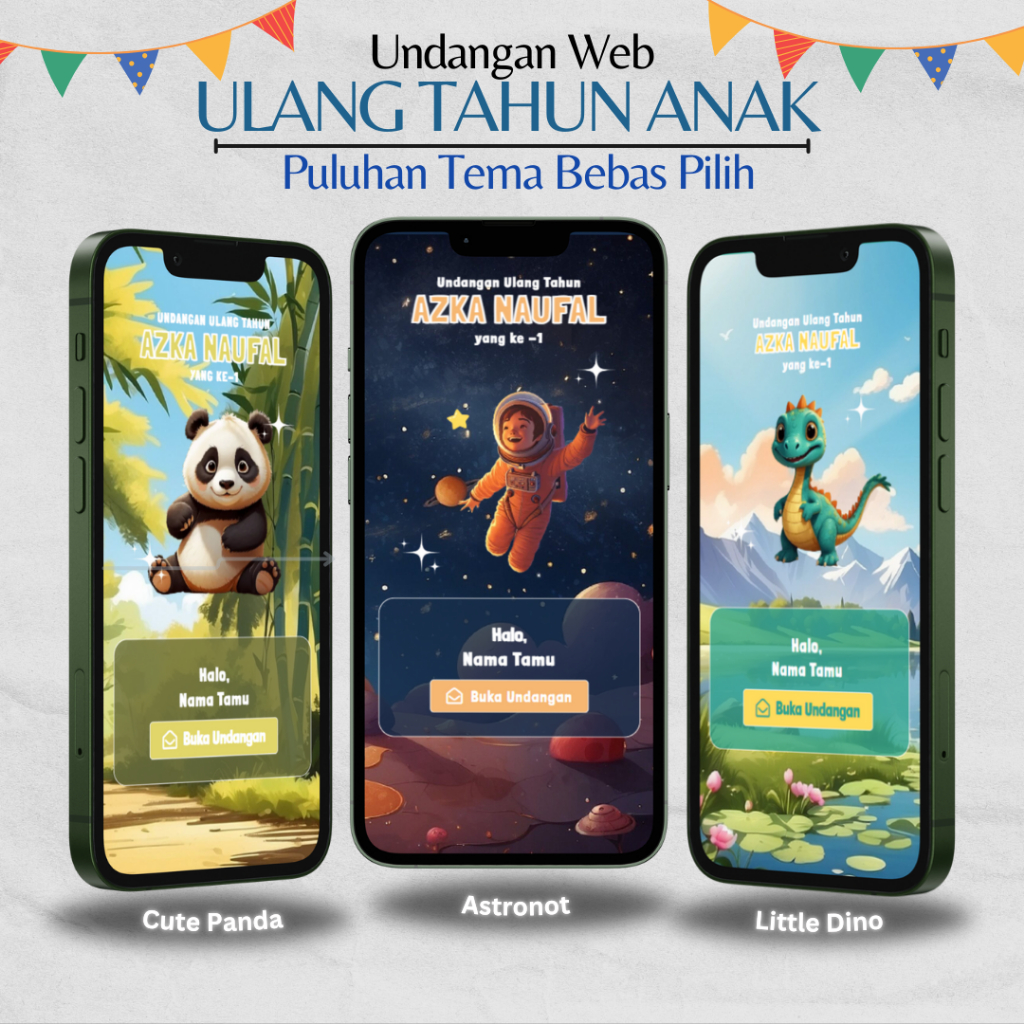 Jual Undangan Digital Website Ulang Tahun Full Version | Shopee Indonesia