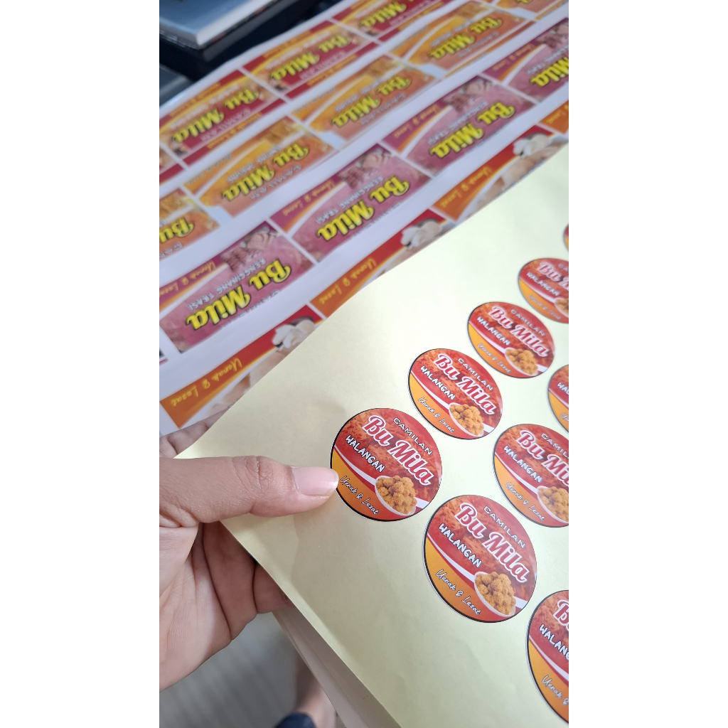 Jual Stiker Label A3 Full Color Custom Cetak dan Cutting Tipe Bontak ...