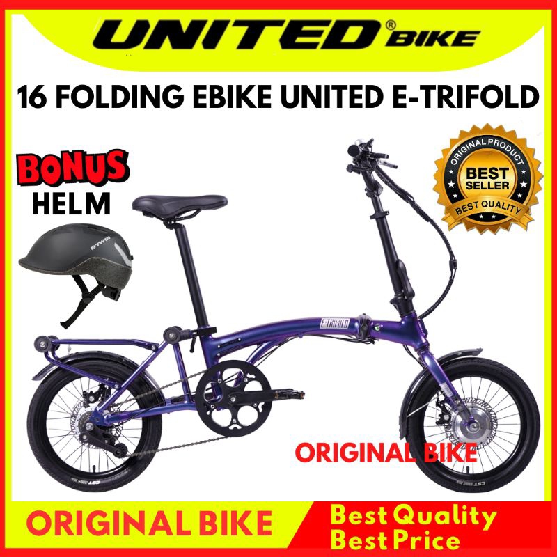 SEPEDA LIPAT 16 E-BIKE UNITED E-TRIFOLD