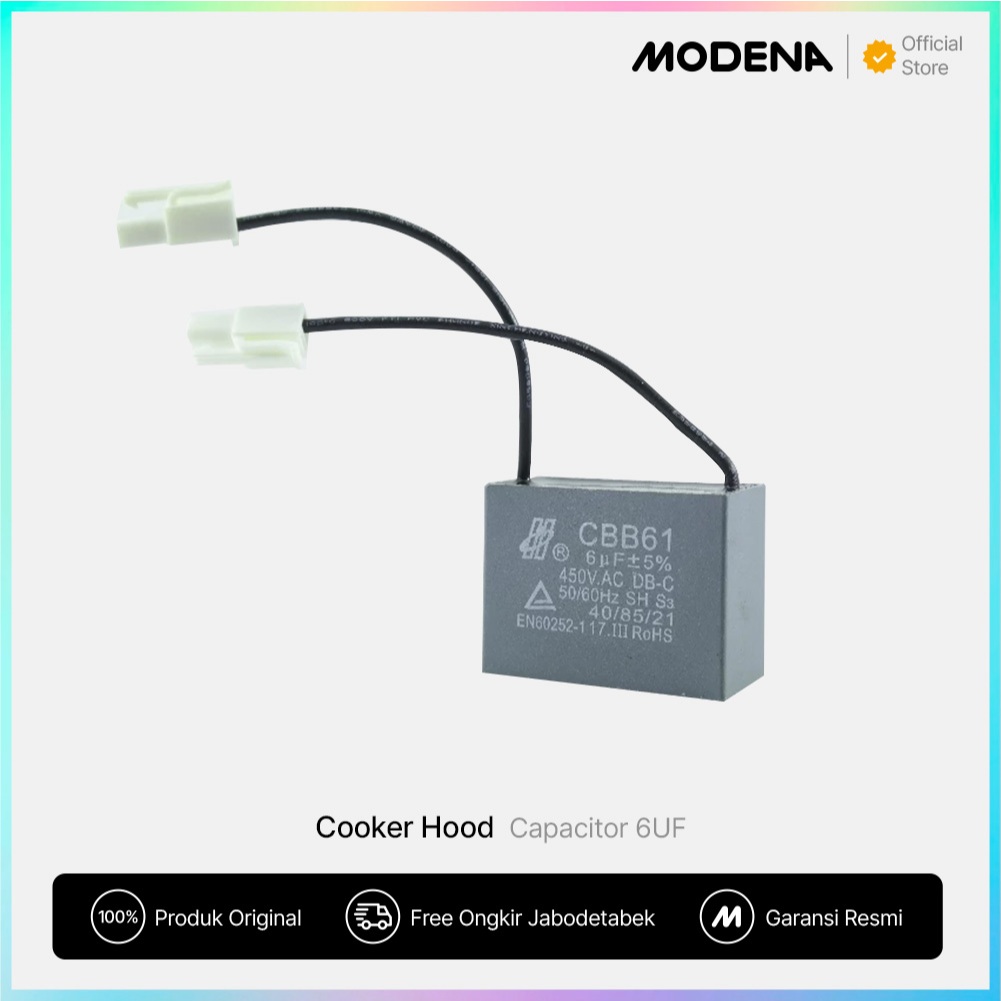 Jual MODENA GENUINE PARTS Capacitor 6UF/Kapasitor 6UF Cooker Hood ...