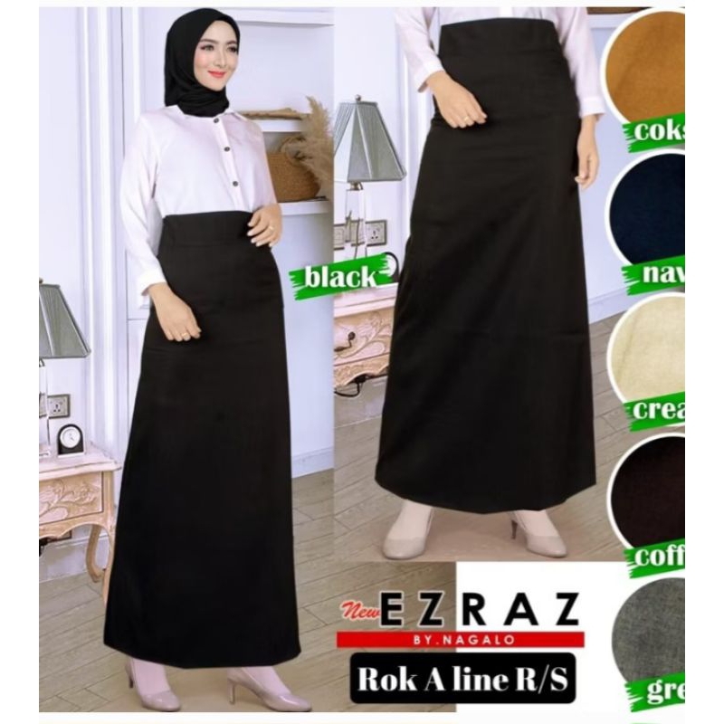 Jual Rok kantor rok model A rok line A Rok kerja EZRAZ | Shopee Indonesia
