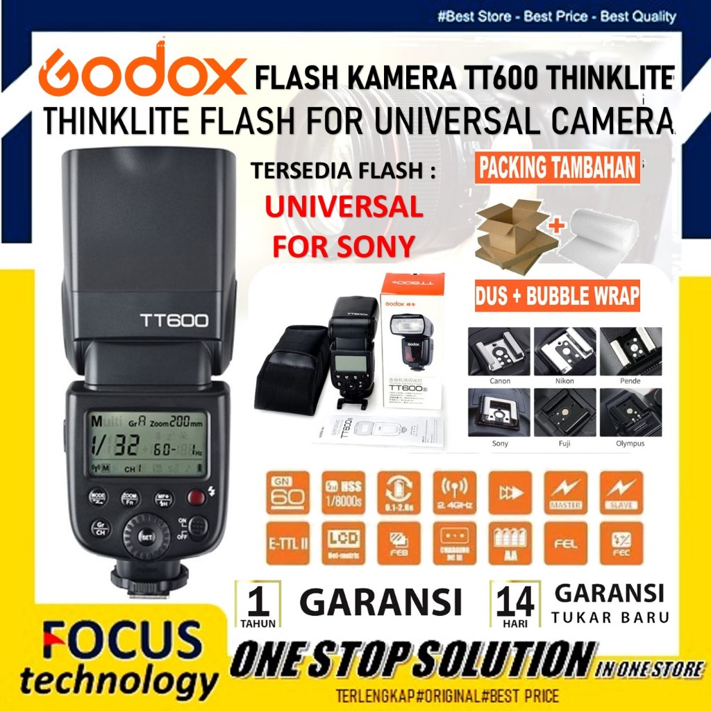 Jual Godox TT600 Universal Flash Camera | Shopee Indonesia