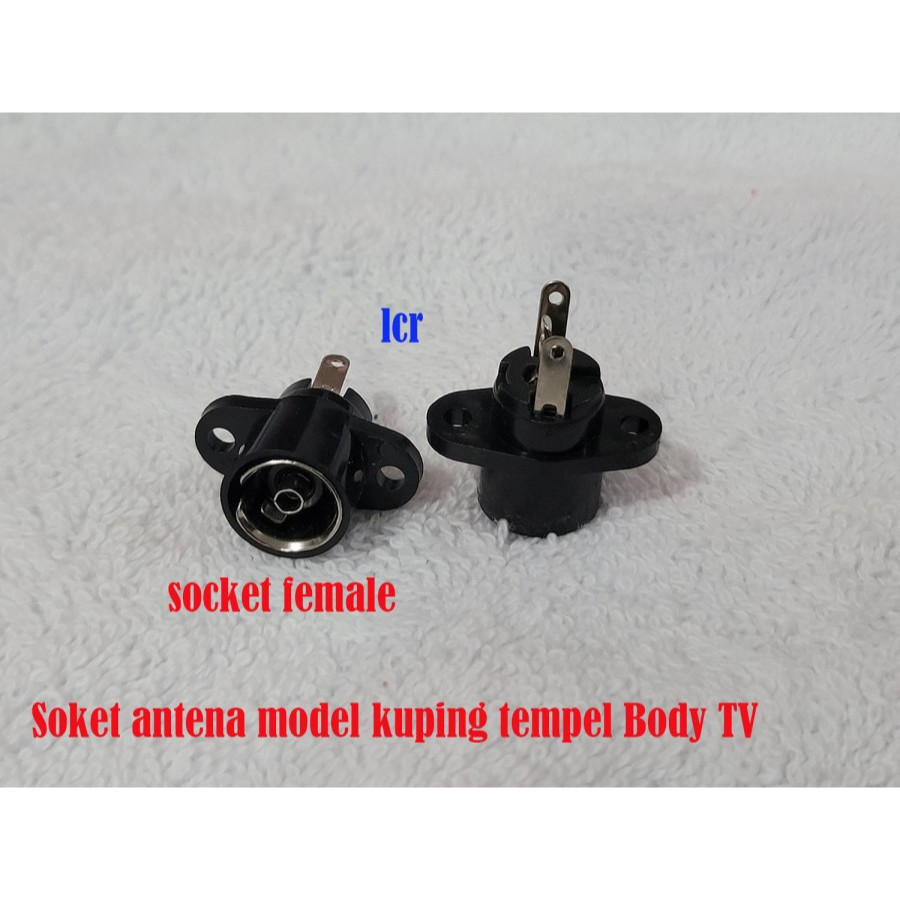 Jual Soket antena model kuping tempel Body TV Plastik pvc lcr | socket ...