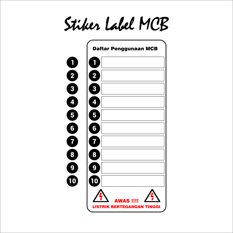 Jual Stiker Label MCB Stiker Penanda MCB Stiker MCB | Shopee Indonesia