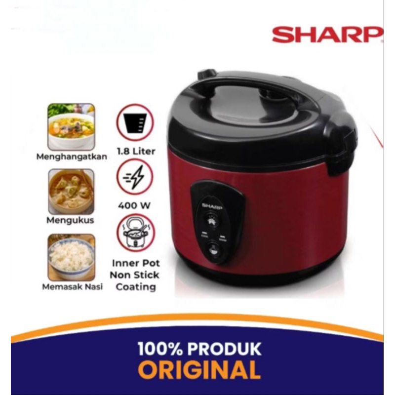 Jual Sharp rice cooker 1,8 liter warna maron | Shopee Indonesia