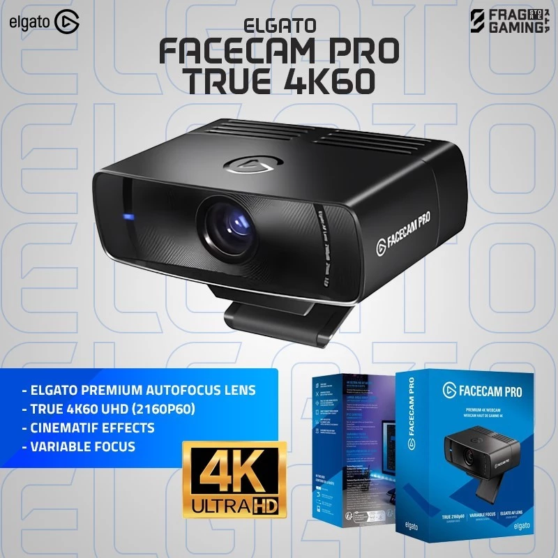 Elgato Facecam Pro True 4K60 Streaming Premium Gaming Webcam
