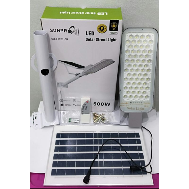 Jual Lampu jalan Solar Panel tenaga surya sunpro 500w S-50 / 1000w s ...