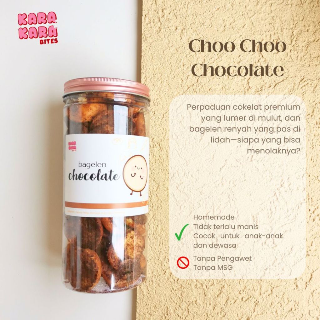 Jual KKB Choo Choo Chocolate Bagelen Chocolate Roti Kering Roti Bagelen ...