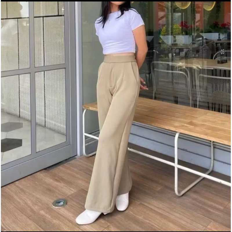 Jual Cozie Cullote Loose Pants - Celana Highwaist Panjang