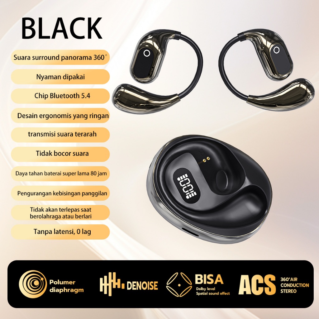 Gambar produk Jovitech EP99E OWS Wireless Headset Bluetooth 5.4 Earphone True Sports Noise Reduction Headset Bass Super Earbuds HiFi Stereo With Mic 3