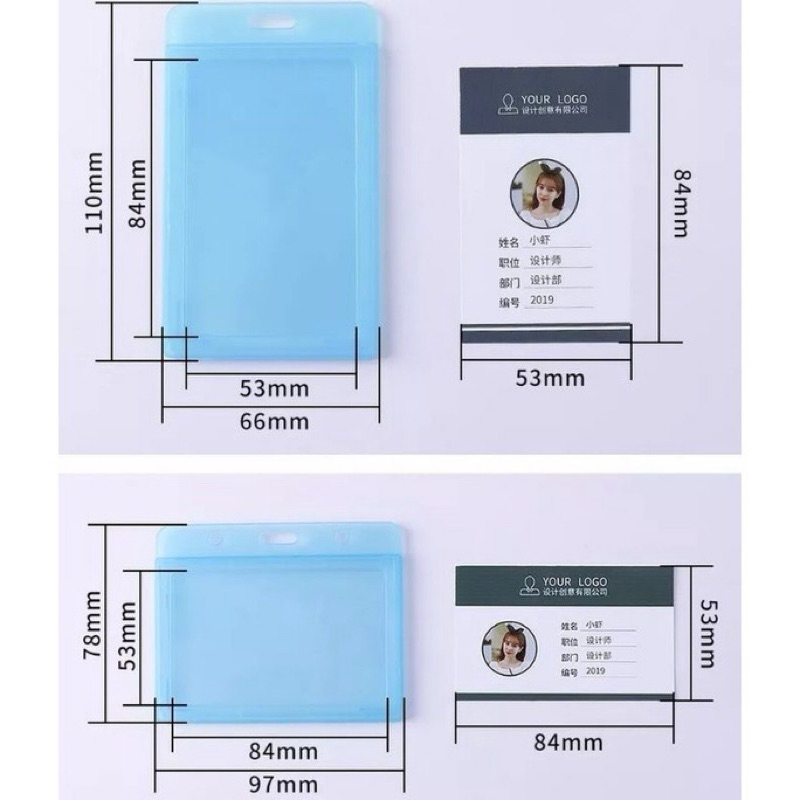Jual Tempat Case Id Card box clear card holder clear bening frame card ...