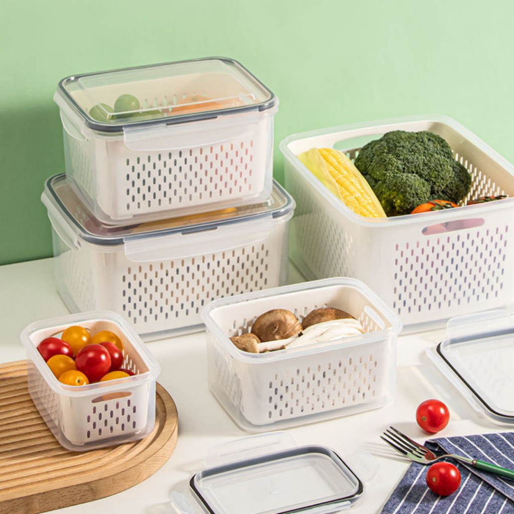 Jual Keranjang Buah Sayur Box Penyimpanan Multifungsi Makanan Snack ...