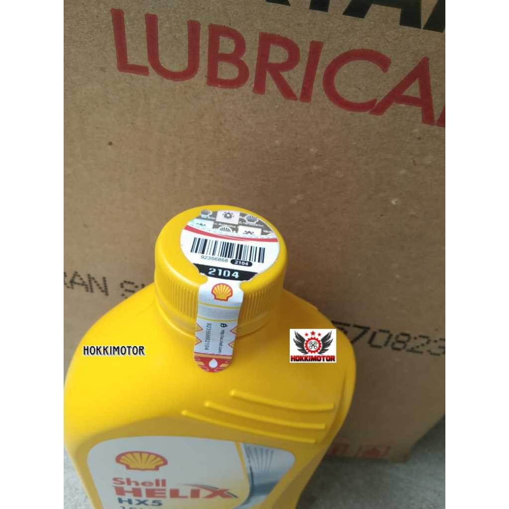 Jual OLI MESIN SHELL HELIX HX5 SAE 15W-40 1 LITER SCAN BARCODE BENSIN ...