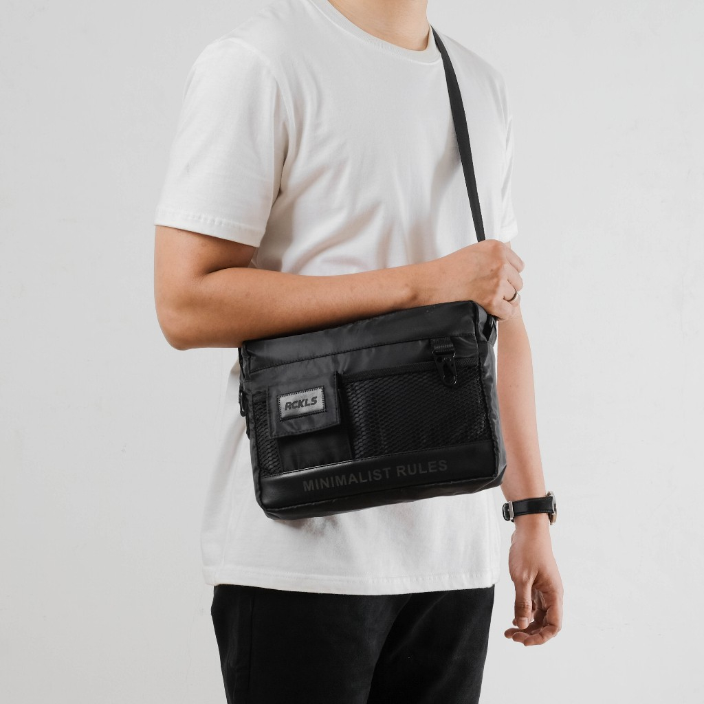 Jual RCKLSLTD.Tas Selempang Casual Extance Black-Shoulder Bag- Slingbag ...