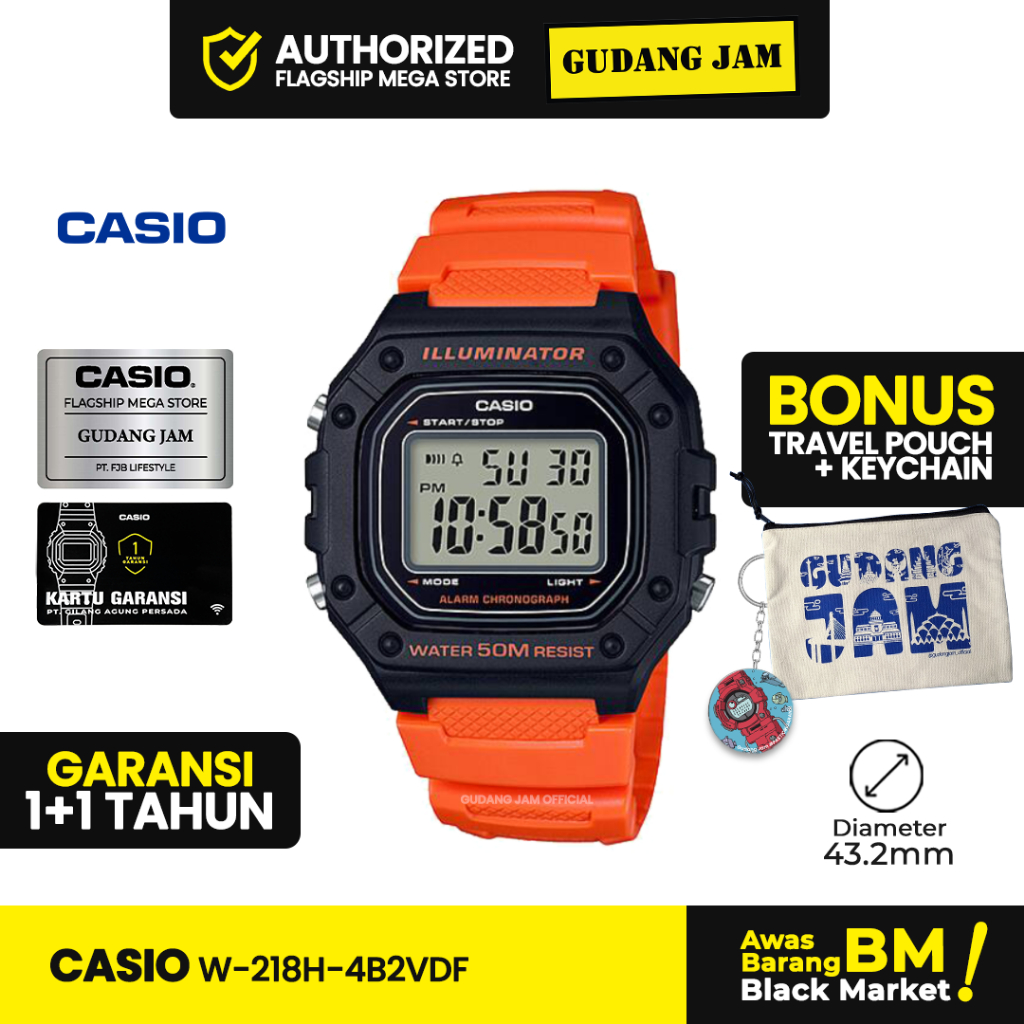Jual Jam Tangan Casio w218h Jam tangan Pria Casio W-218H-4B2VDF W