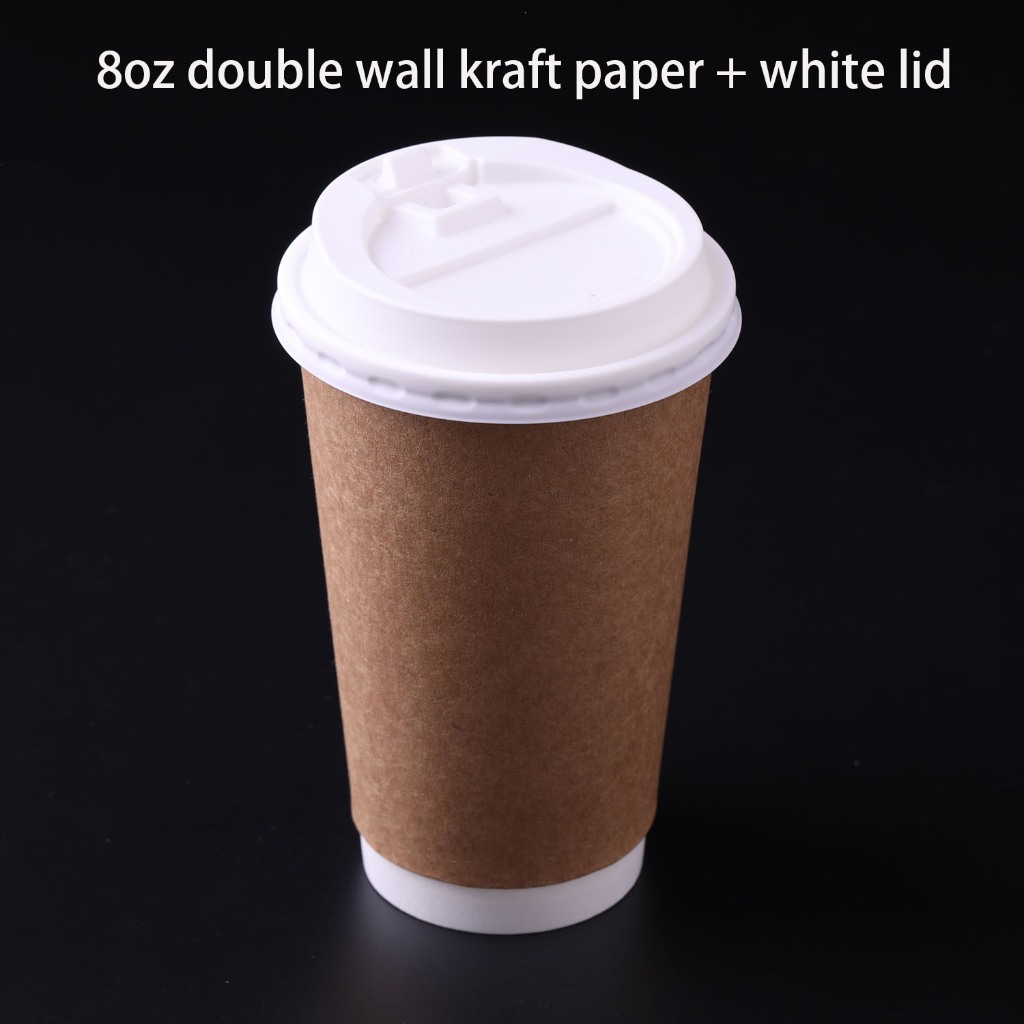 Jual [25PCS]Papercup Double Wall Kraft 8oz（260ml） / Gelas kertas kraft ...