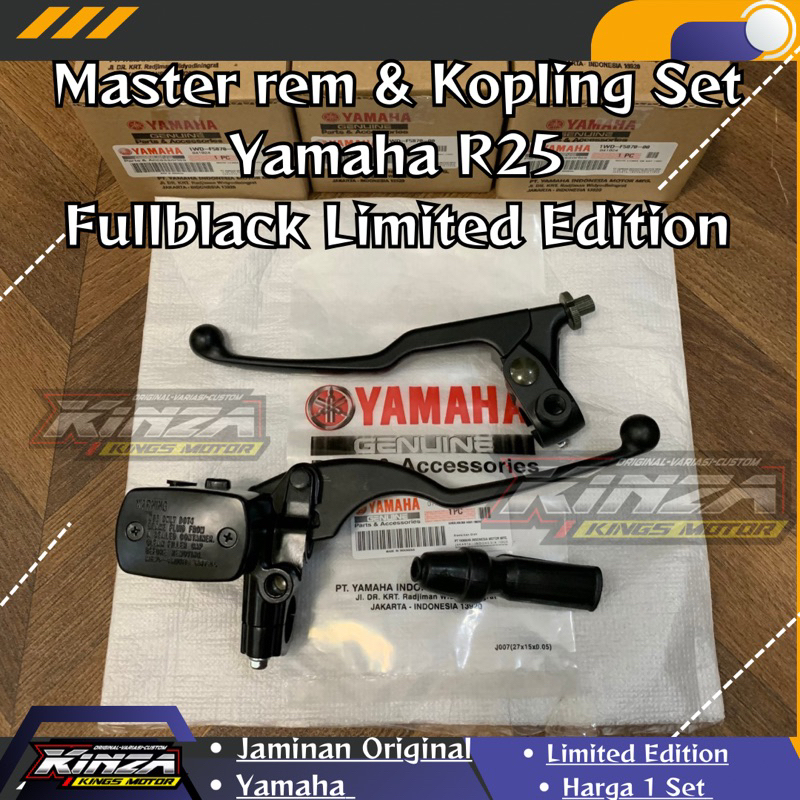 Jual MASTER REM DAN HANDLE KOPLING SET YAMAHA R25 HITAM FULL BLACK ...