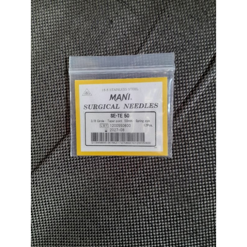 Jual jarum bedah mani SE TE 50 TAPER POINT 50 mm spring eye 3/8 ...