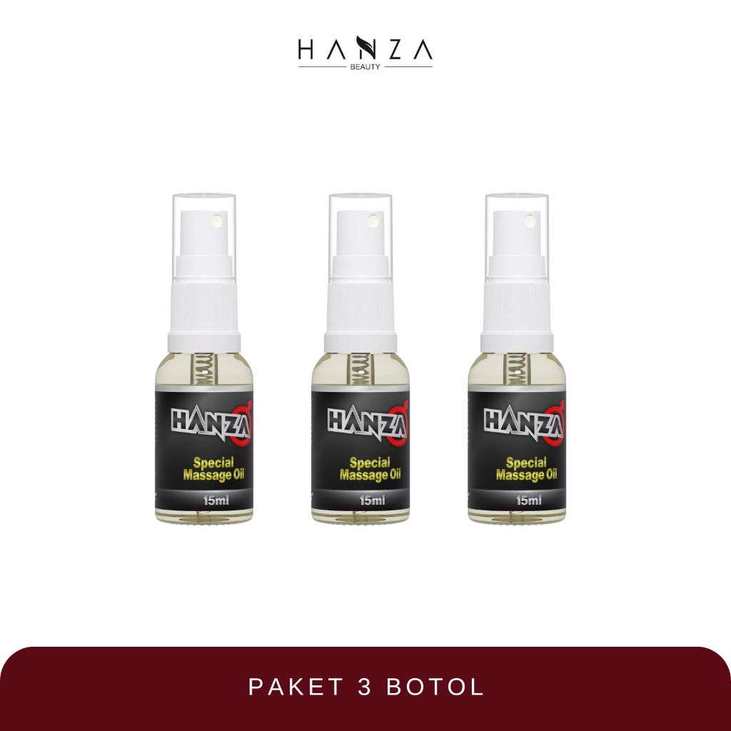 Jual HANZA - Special Massage Oil Paket 3 Botol | Shopee Indonesia