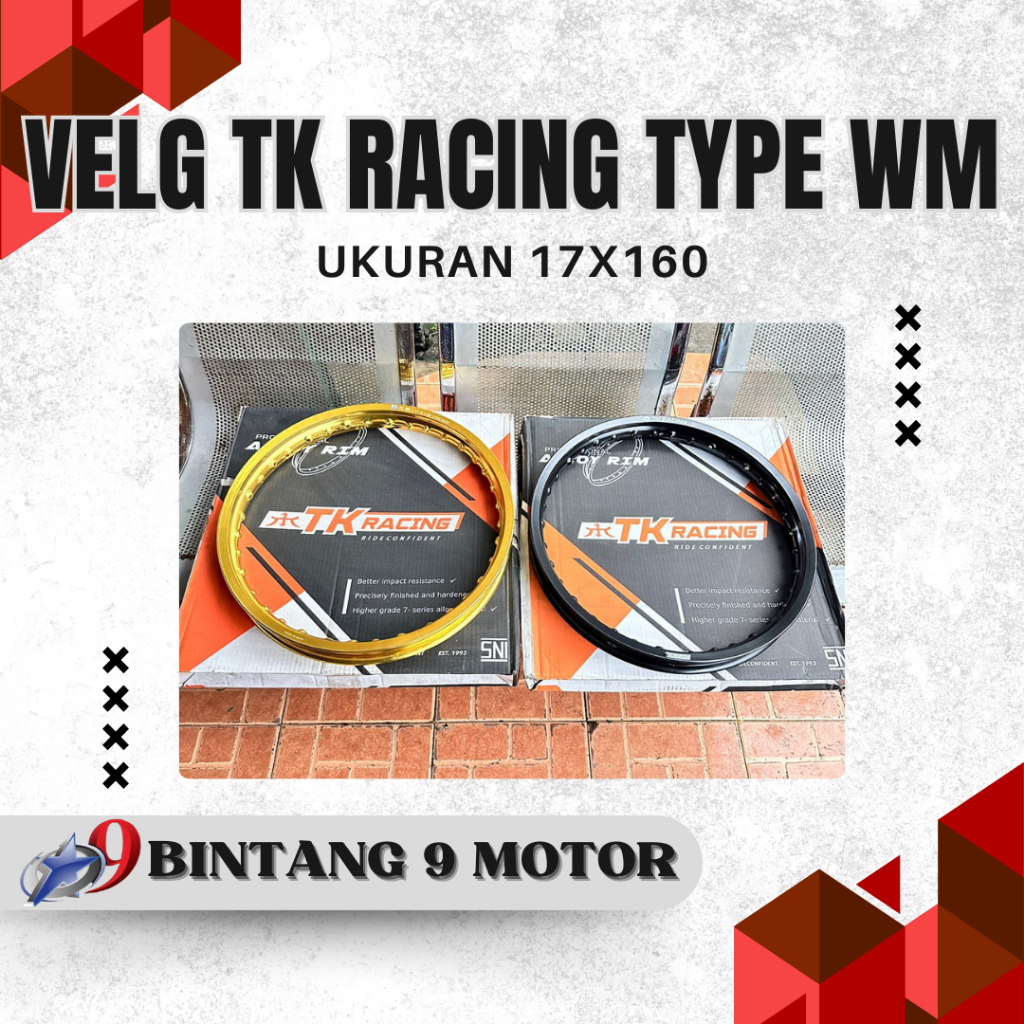 Jual VELG TK RACING TYPE WM UKURAN 17x160-BINTANG SEMBILAN MOTOR ...