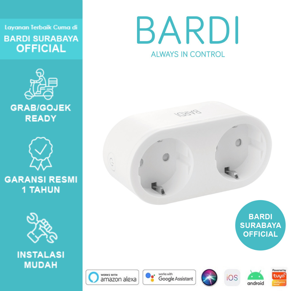 Jual BARDI Smart Dual Plug Colokan Over Steker Stop Kontak Portable ...