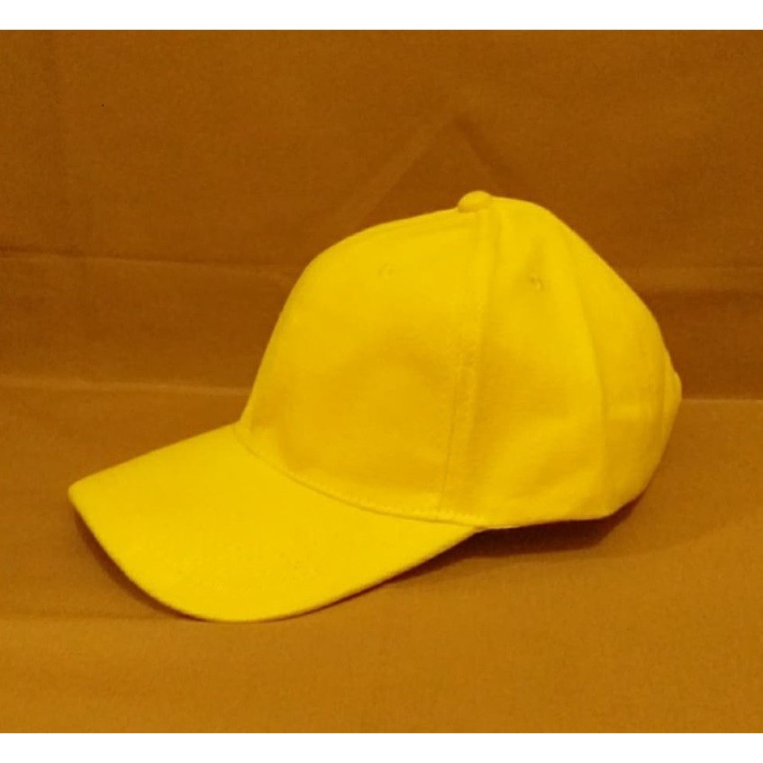 Jual Topi Baseball Rafel Premium Polos Belakang Ring Besi Warna Kuning ...