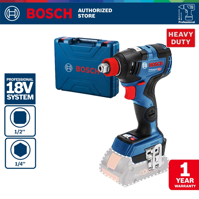 Bosch Brushless Impact Wrench Driver Kunci Obeng Impact Baterai 18Volt  SQ 1/2Inch GDX 18V-200 (Unit Only)
