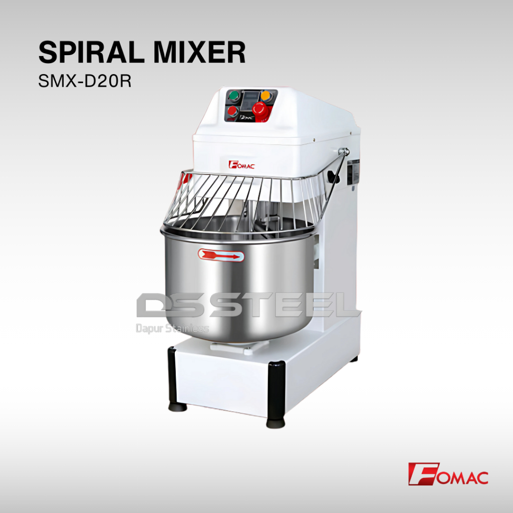 Jual FOMAC Spiral Mixer 20 Liter SMX-D20R / Mixer Roti 20 liter fomac ...