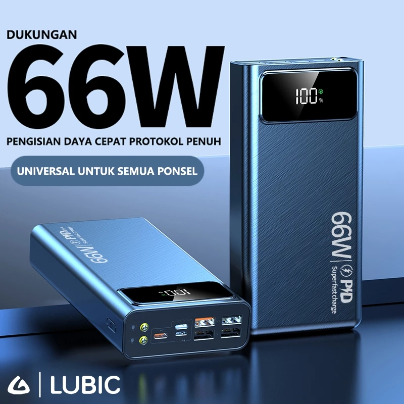 LUBIC PowerBank 40000mAh 66W 4 USB Fast Charging LED Digital Display