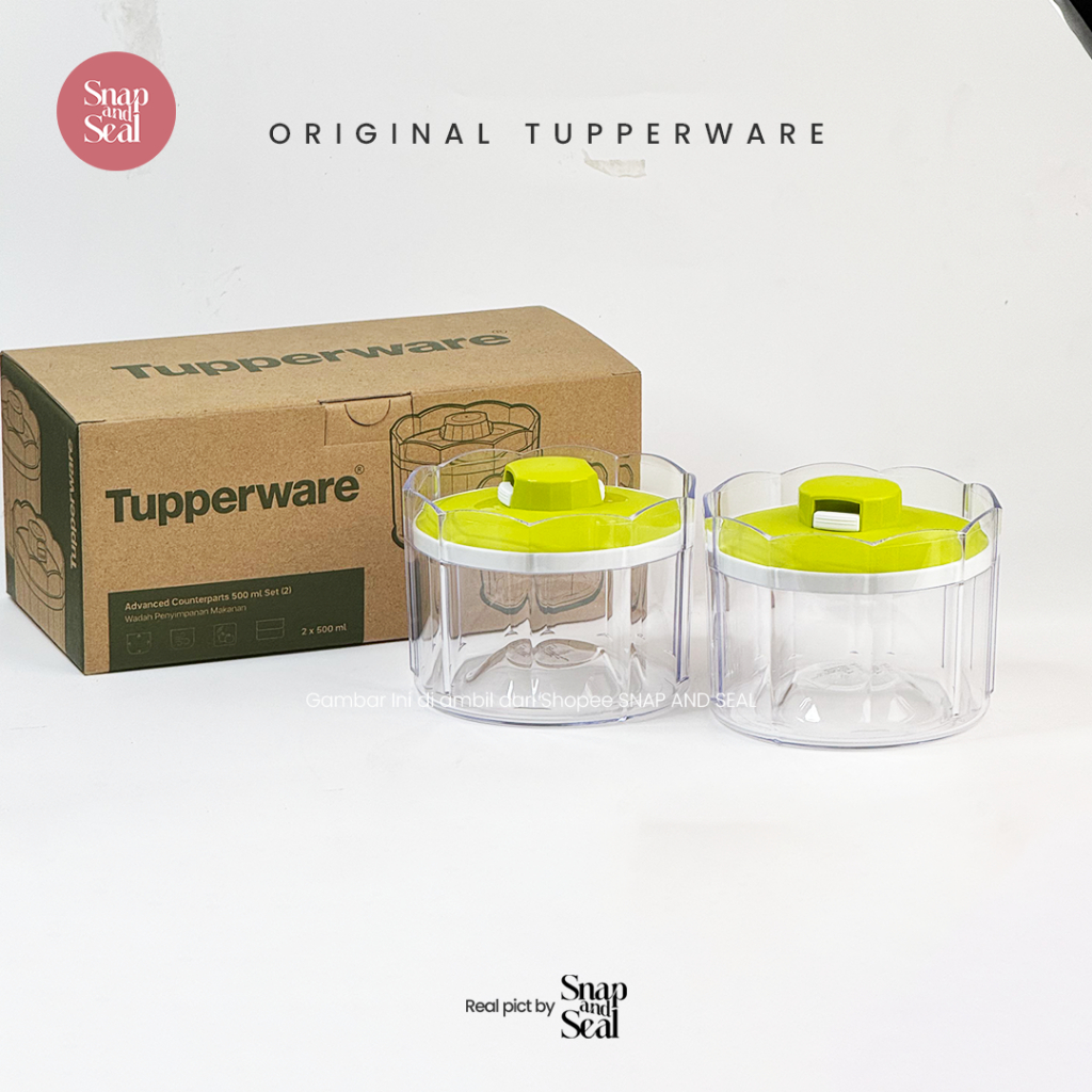 Jual Tupperware Advanced Counterpart 500ml 1 Set isi 2 pcs Clear ...