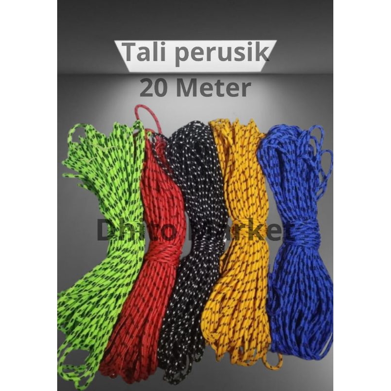 Tali Prusik / Prusik 3mm Panjang 20 Meter / 3mm Paracord Cord Lanyard / Tali Tenda
