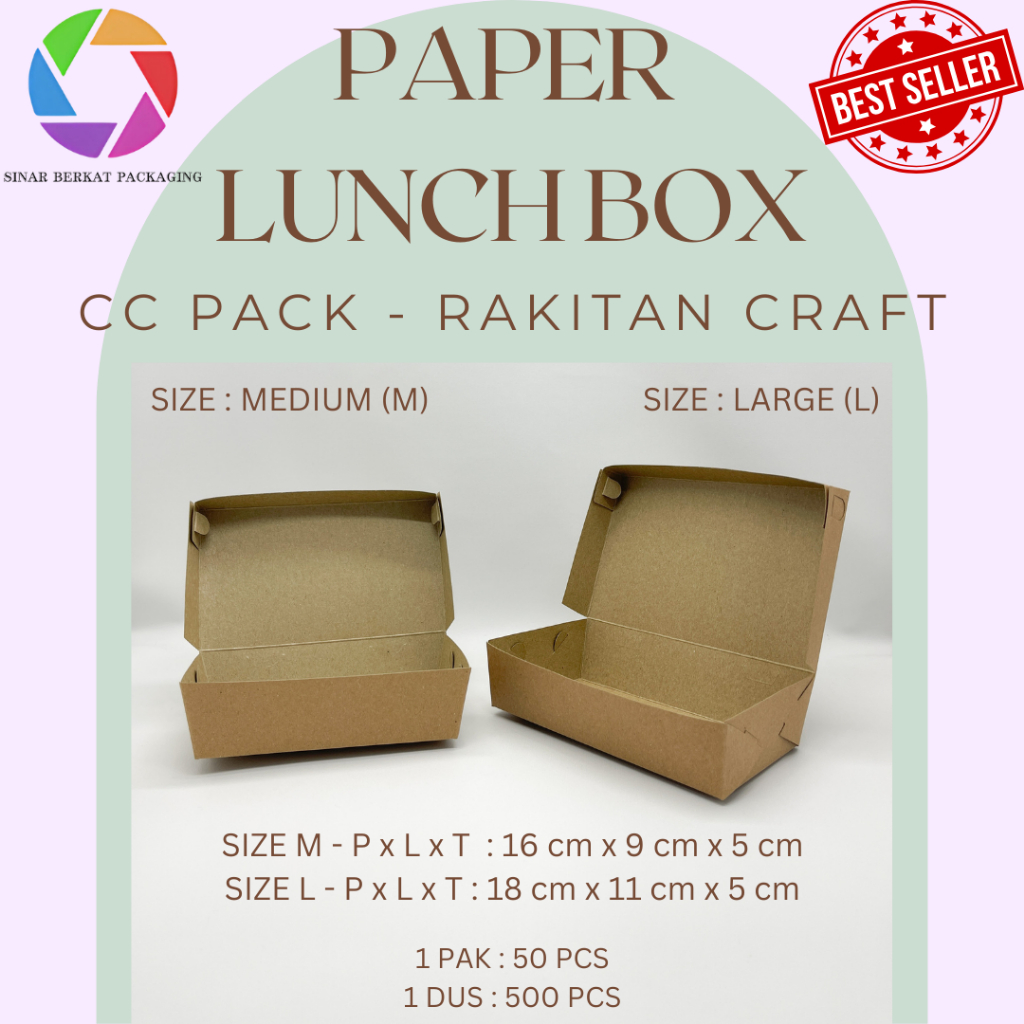 Jual Paper Lunch Box Craft Selipan / Kotak Makan Kertas Rakitan ...