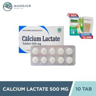 Calcium Lactate 500 mg 10 Tablet - Memenuhi Kebutuhan Kalsium