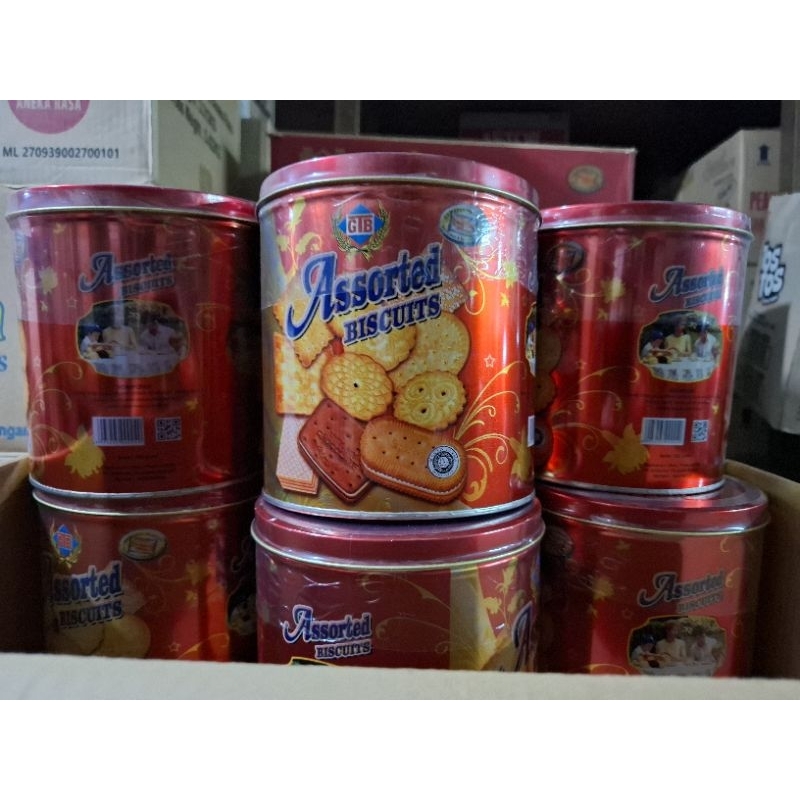Jual ROTI KALENG BULAT GTB ASORTED 300 GRAM/BISKUIT GTB KALENG BULAT ...