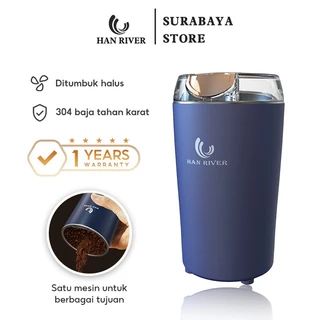 HAN RIVER Grinder Electric Coffee Grinder Blender Serbaguna Giling Biji Kopi / Kacang / Bumbu HRYMJ01BU