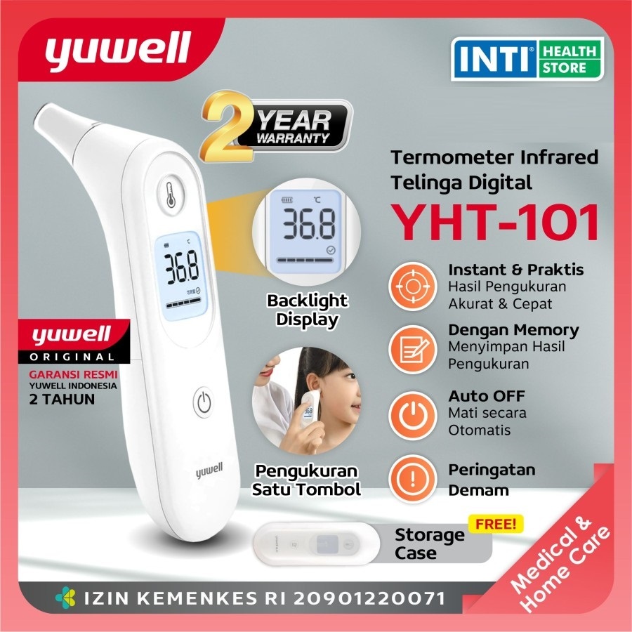 Jual Yuwell | Thermometer Infrared YHT101 | Termometer Telinga Infrared ...